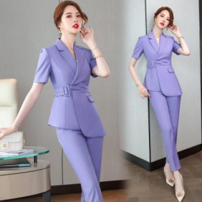 木子风情春装西装套裤两件套 6073