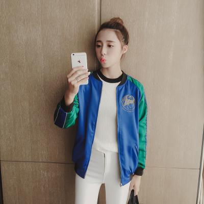 新款女士刺绣外套双面夹克 棒球服