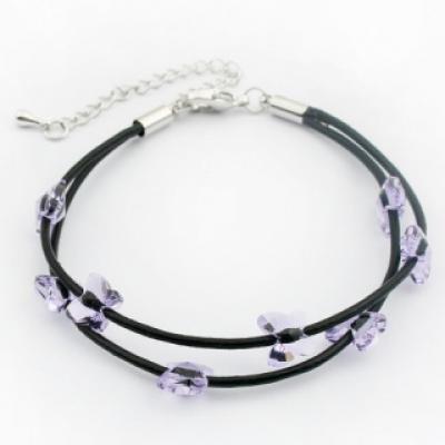 欧美高档饰品 水晶手链时尚百搭真金保色电镀