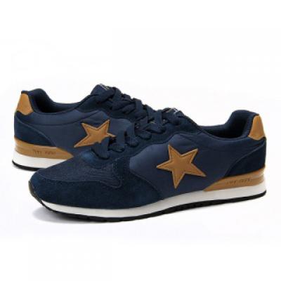 春季时尚 头层皮拼接 韩版休闲运动鞋舒适男式球鞋