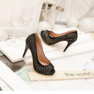 罗马风韩国时装女鞋 高跟鞋鱼嘴鞋