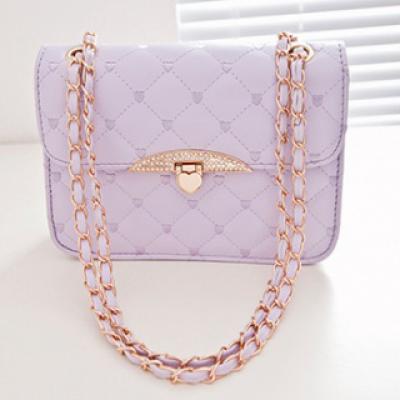 女包新品新款淑女甜美菱格纹时尚女包单肩斜挎包女包包